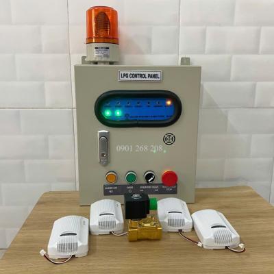 TỦ BÁO RÒ GAS KẾT NỐI 4 KÊNH ĐẦU DÒ 12V